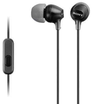 Sony Sony MDR-EX15AP žičane intrauralne slušalice s mikrofonom, crne