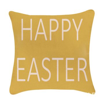 Ukrasna jastučnica za uskrsnu jastuk, Happy Easter žuta