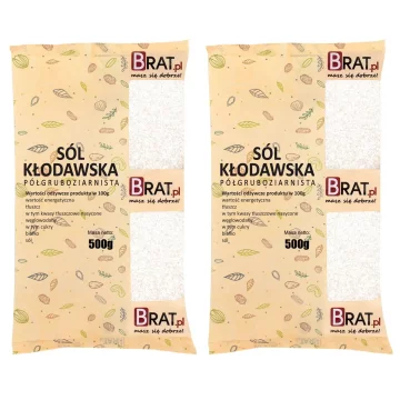 Sól kłodawska polugrubozrnata Brat.pl 1kg (2x500g)
