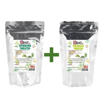 Set tableta - Chlorella 250 g + Spirulina 250 g