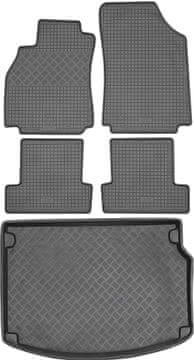 Renault Megane III Hatchback od 2009-2016. Komplet - gumeni podlošci za automobil + tepih za prtljažnik