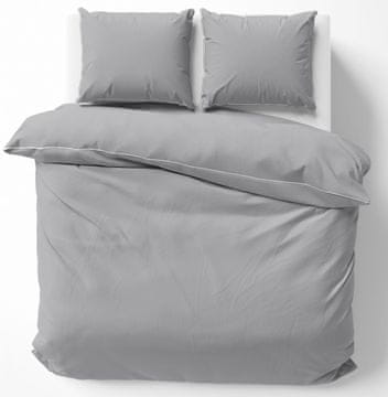 Detexpol Posteljina od čistog pamuka Makosatin 180x200 svijetlo siva Premium