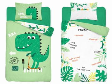 Detexpol Bambusova posteljina za dječji krevetić Dino T-rex 90x120 DETEXPOL