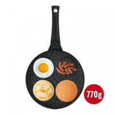 Northix Tava za palačinke, 26 cm s mramornim premazom, neprianjajućim slojem, 4 utora