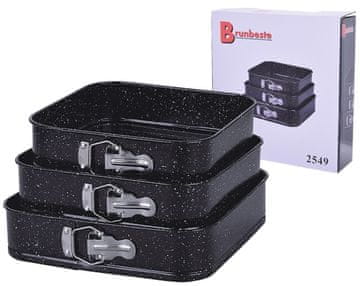 BRUNBESTE 3 komada kvadratna tortnica set lima za pečenje 24/26/28cm