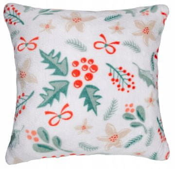 Jastučnica božićna 40x40 Winter Vibes bijela imela mekana