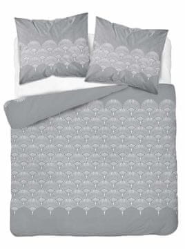 Detexpol Flanelasta posteljina 220x200 paunovo pero rozeta pepeo