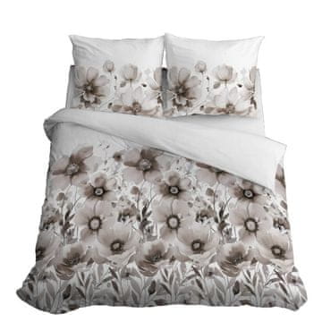 Detexpol Satin posteljina 160x200 cvjetna, bež