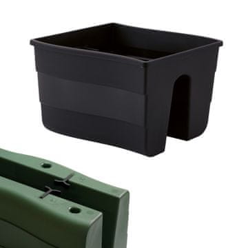 Form-Plastic Doniczka na ogradę Wave 30, crna
