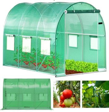 Northix Vrtni plastenik, 10 m², metalni okvir, UV zaštita