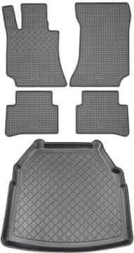 Mercedes E-Klasa W212 Cabrio (3-vrata) od 05.2010-11.2016. Komplet - gumeni tepisi za automobil i prostirka za prtl