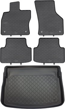 Volkswagen Golf Sportsvan minivan, od 05.2014 do 2020. Komplet: gumene prostirke za automobil + prtljažna prostirka