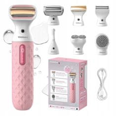 Northix Ženski bežični 4-u-1 brijač i trimer, za mokro/suho brijanje