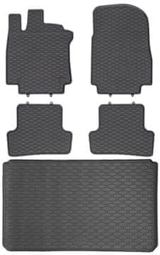 Renault Captur Crossover od 04.2013–12.2019. Komplet - gumene prostirke za automobil + prostirka za prtljažnik