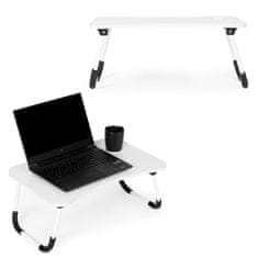Northix Sklopivi stol za laptop, 60x40 cm, bijeli