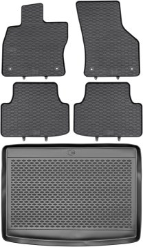 Volkswagen Golf Sportsvan minivan od 2014-2020. Set - gumeni podmetači za automobil + tepih za prtljažnik
