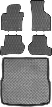 Volkswagen Golf V Karavan od 2003-2009 g. Set - gumeni podmetači za automobil + prostirka za prtljažnik