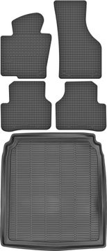Volkswagen Passat B6 Sedan od 2005-2010. Komplet – gumeni podlošci za automobil i tepih za prtljažnik