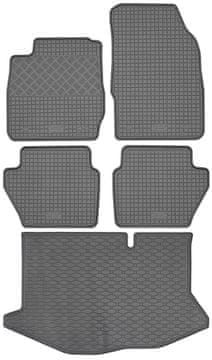 Ford Fiesta Hatchback od 10.2008-06.2017. Komplet gumenih tepiha za automobil i tepih za prtljažnik