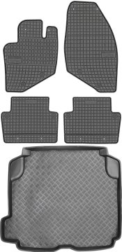 Volvo S60 I sedan od 2001-2009. Komplet - gumirani podmetači za automobil + prostirka za prtljažnik