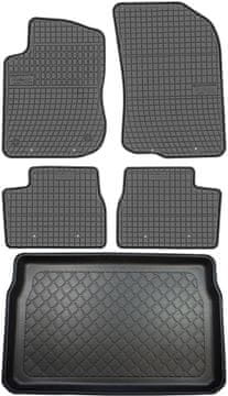 Peugeot 208 Hatchback od 03.2012-05.2019. Set - gumeni tepisi za automobil + tepih za prtljažnik