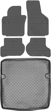 Škoda Octavia II Karavan od 2005-2013. SET - gumeni podmetači za automobil + tepih za prtljažnik