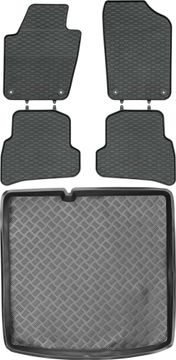 Škoda Fabia III Kombi od 2014-2018. Set - gumirani podmetači za automobil + tepih za prtljažnik