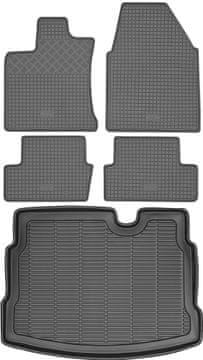 Nissan Qashqai I crossover od 2007-2014. Set gumenih tepiha za automobil i tepih za prtljažnik