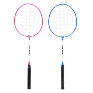 Northix Set badmintonskih reketa - čelik, 2 reketa + loptica