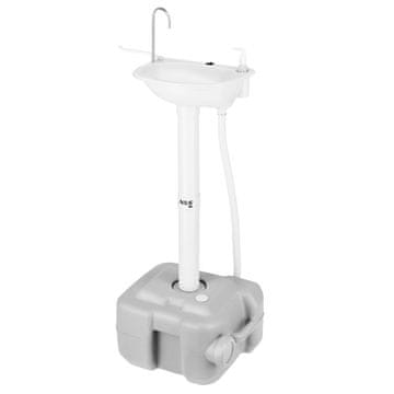 Northix Prijenosni umivaonik za kampiranje, spremnik od 20 l, USB pumpa