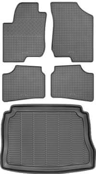 Kia Ceed I Hatchback od 2006-2012r. Zestav - gumeni tepisi za auto + tepi za prtljažnik
