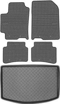 Kia Rio IV Hatchback od 2017. set - gumirani tepisi za automobil + tepih za prtljažnik