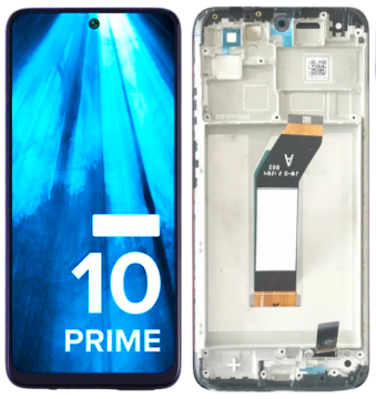 Zaslon LCD + dodir Xiaomi REDMI 10 PRIME, REDMI 10 (21061119DG, 21061119AG) (obnovljen) crni okvir