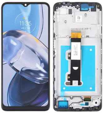 Originalni LCD + zaslon osjetljiv na dodir Motorola Moto E22 E22i (obnovljen) crni okvir