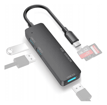 Stacionarna dok stanica hub usb 3.0 tip c 5gbps čitač usb 3.0 micro sd aluminij