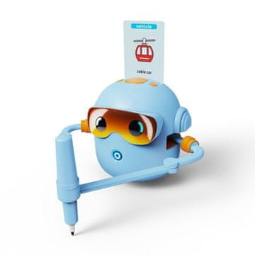 Northix Interaktivni STEM set robota za crtanje, 100 kartica, plave boje