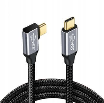 Kabel kutni usb-c na usb-c 3.1 power delivery 100w qc 4.0 5a 3m