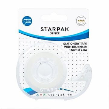 STARPAK Samoljepljiva traka 18 mm x 25 m s giljotinom 447737