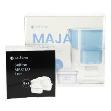 Dzbanek Seltino Maja i 6 filtera Seltino Maxteo