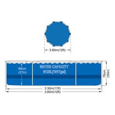 avenli AVENLI bazen okrugli sastavni 366x76 cm set