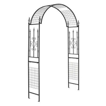 Costway Vrtna pergola metalna vrtna luk crna