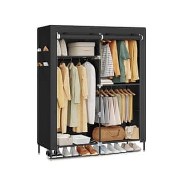 Songmics Ormar od tkanine 45x127x180 cm Crni