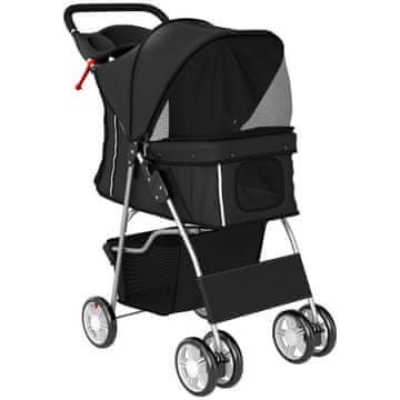 Homestar Kolica za psa 77x44x102 cm Crna