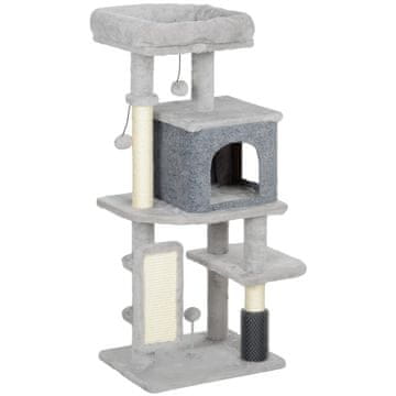 Homestar Stablo za mačke 44x34x104 cm Svijetlo siva