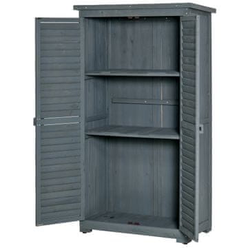Homestar Vrtni ormar 87x46,5x160 cm sivi