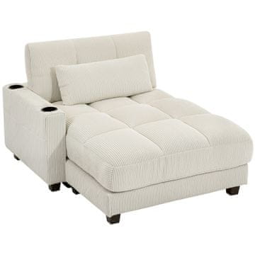 Homestar Sofa na razvlačenje 114x147x86 cm Bijela