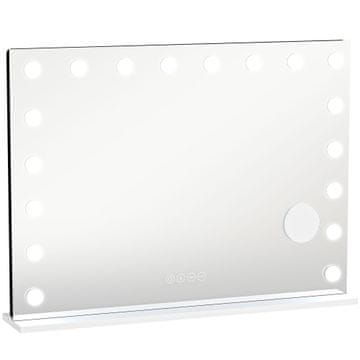 Homestar Makeup ogledalo 18 prigušivih LED svjetala 80x14x60 cm bijelo