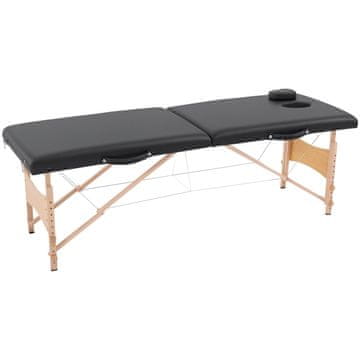 Homestar Masažni stol 3 zone sklopivi 186x60x58-81 cm crni