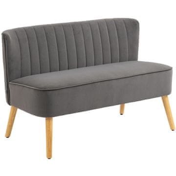 Homestar Dvosjed sofa 117x56,5x77 cm tamnosiva