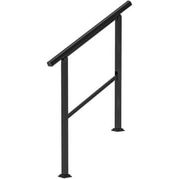 Homestar Ograda za stepenice podesiva 95x5x102 cm crna